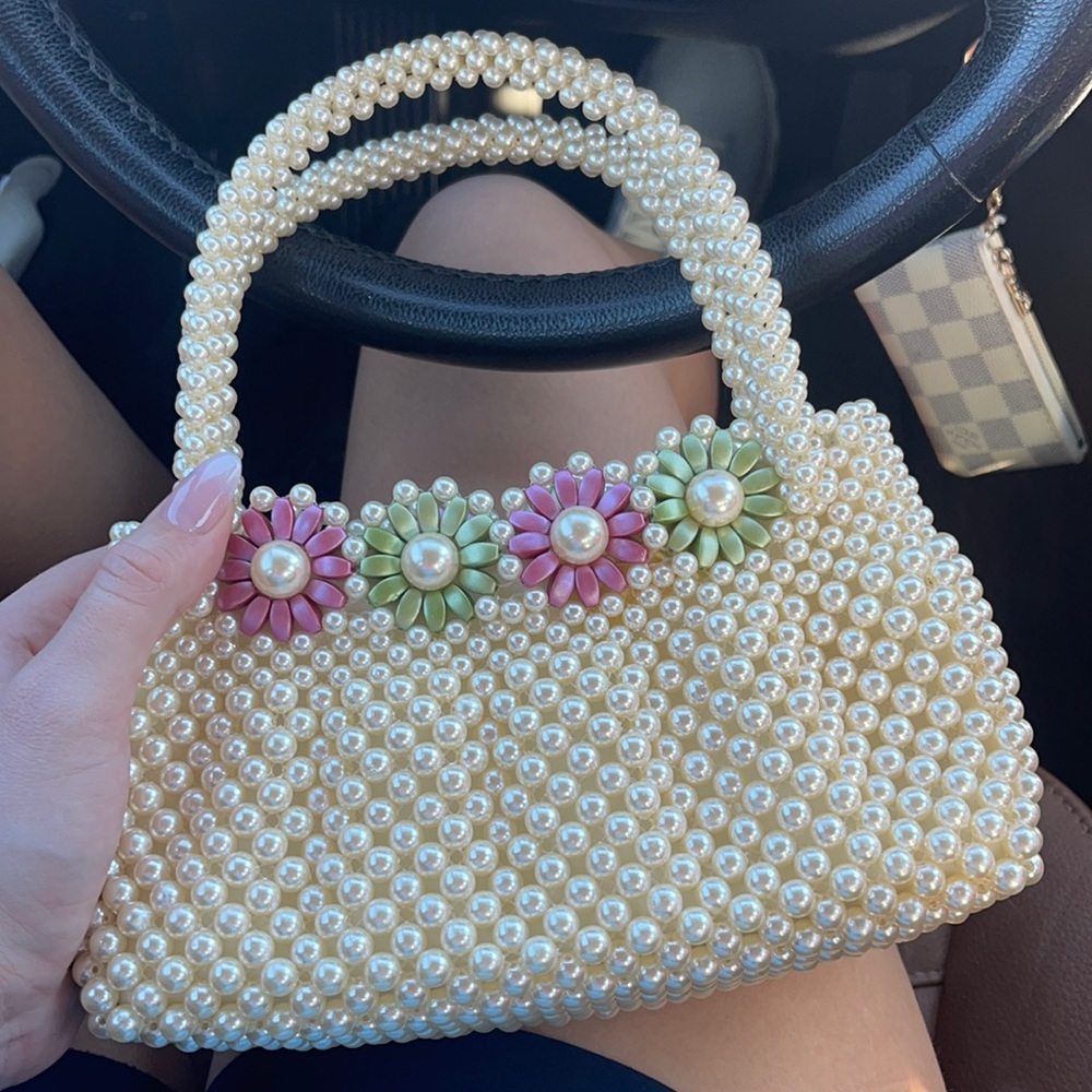 Vintage Pearl beaded purse